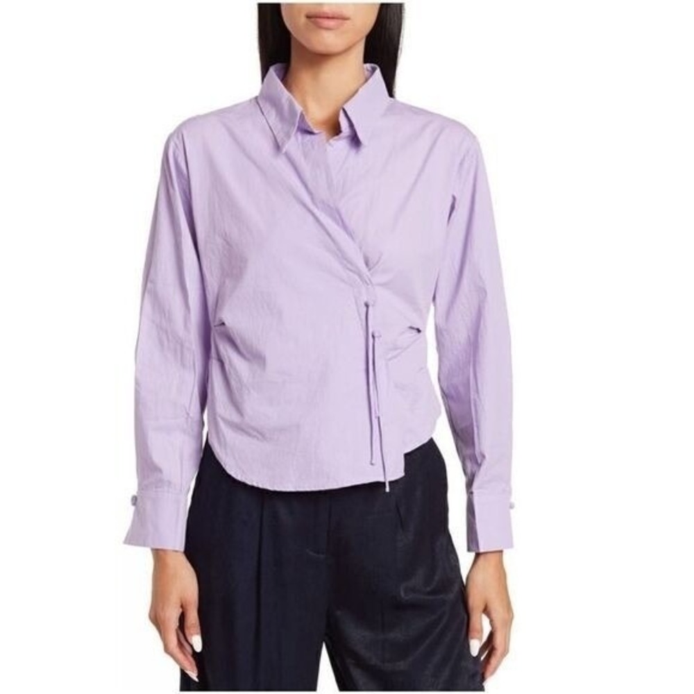 70/21 High-Low Long Sleeve Top, Designer Luxury, Large. Purple, NWT‎